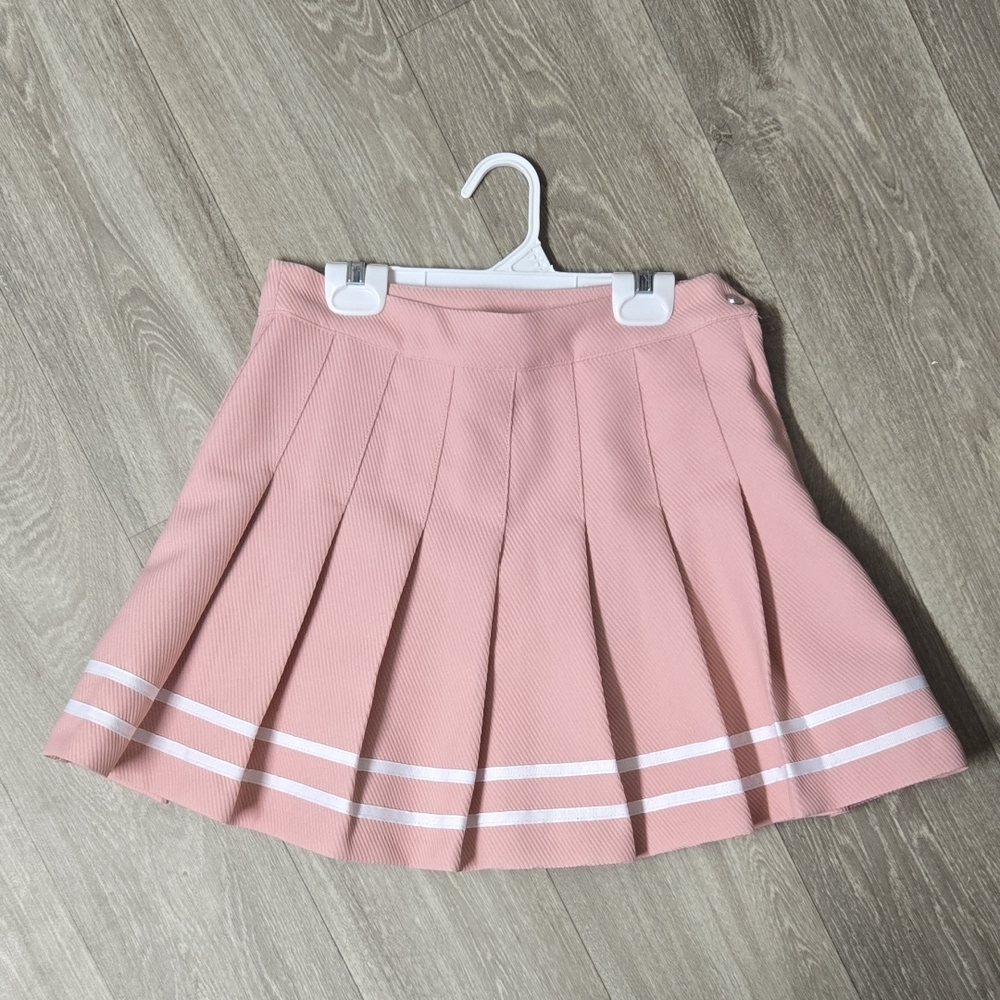 H&M Pink Pleated Skater Skirt